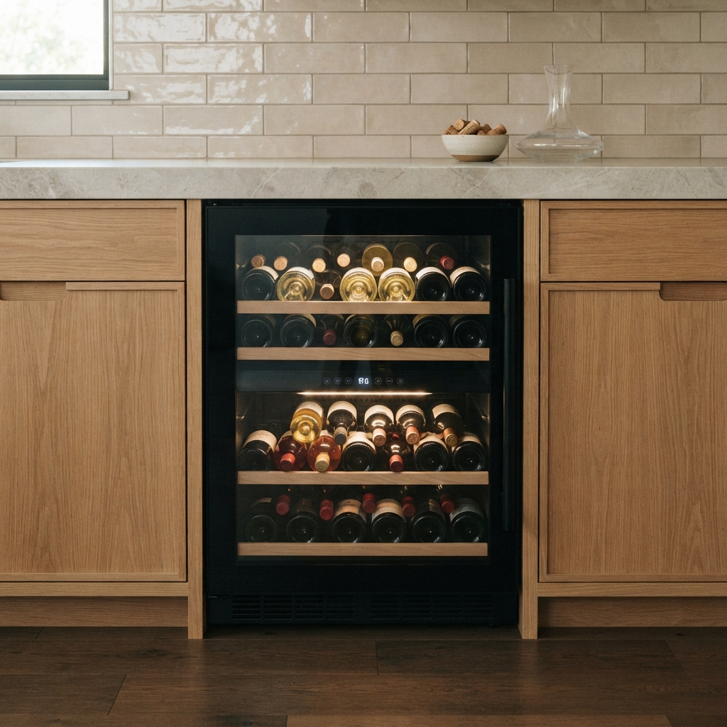 Wine fridge product photograph